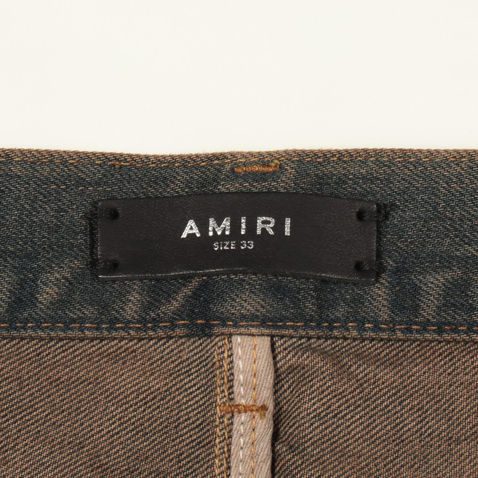 アミリ MA BAR STRAIGHT JEAN コットンデニムパンツ
