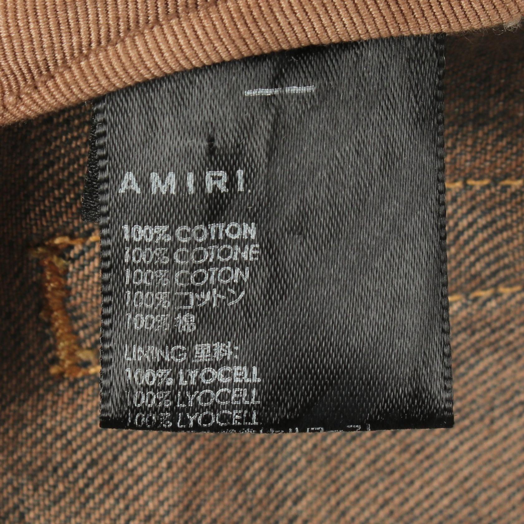 アミリ MA BAR STRAIGHTJEAN コットンジーンズ