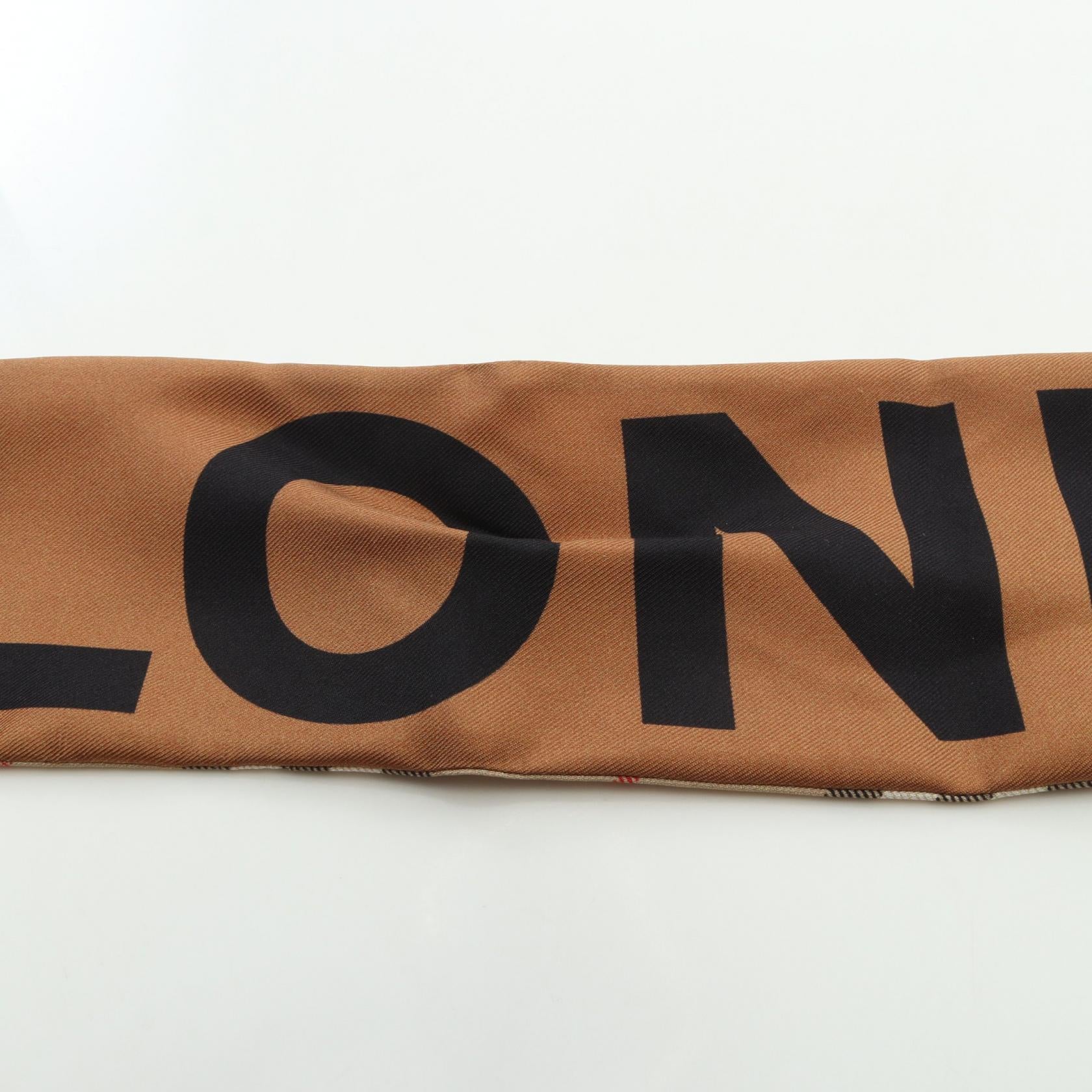 バーバリー Skinny Scarf シルクスカーフ