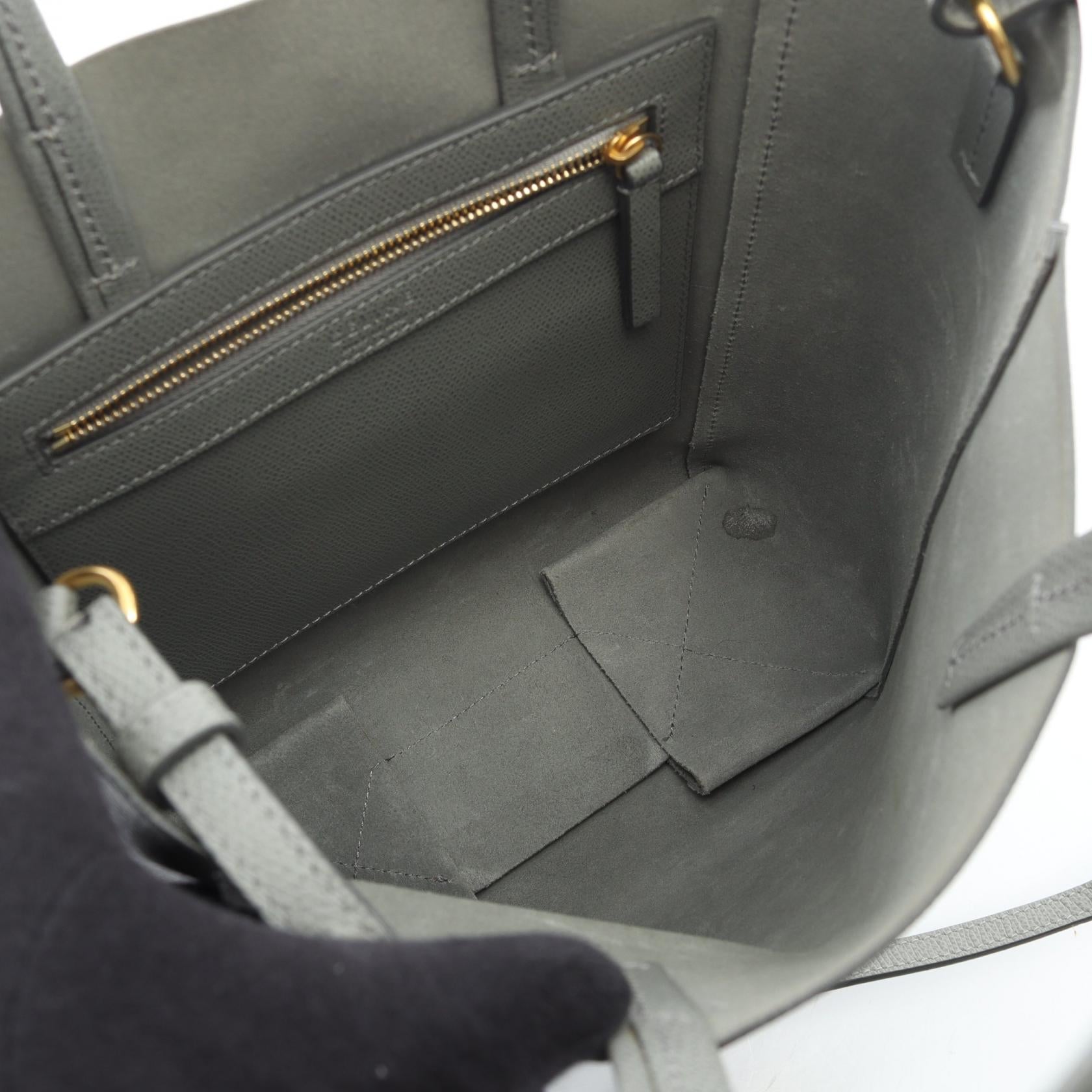 セリーヌ バーティカルスモールカバ レザー2wayトートバッグ