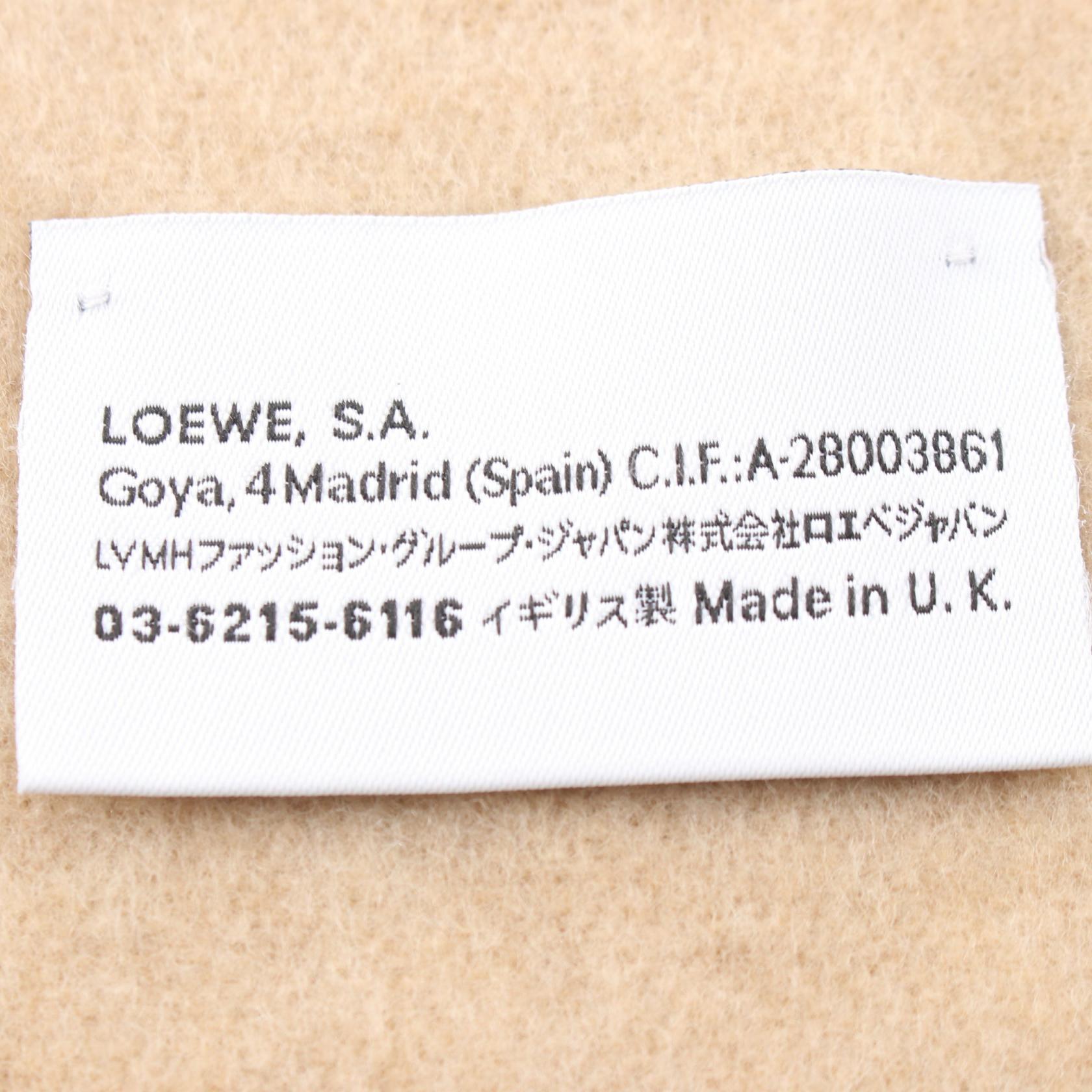 ロエベ アナグラム ウールカシミヤマフラー