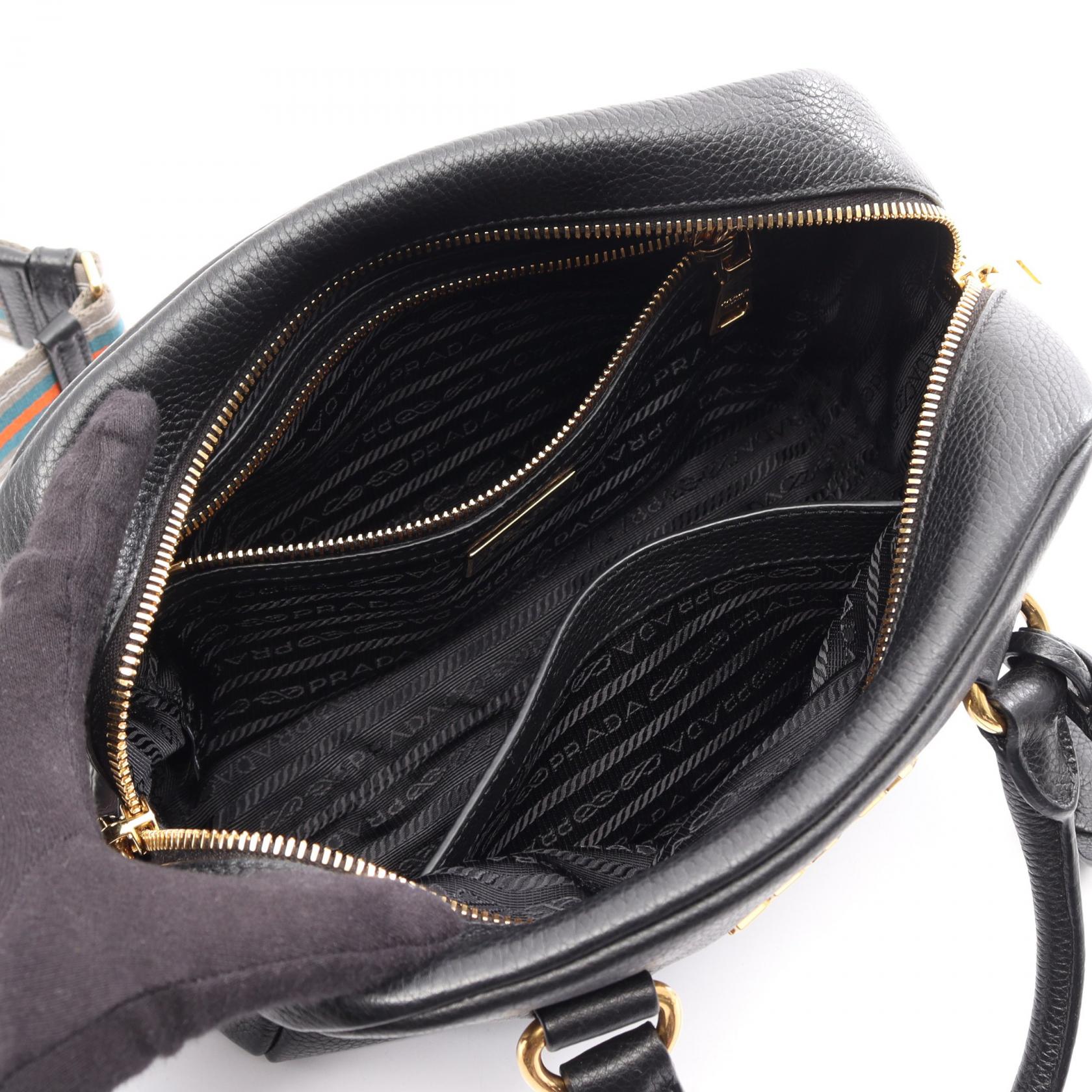 プラダ VITTELO PHENIX レザー2wayハンドバッグ