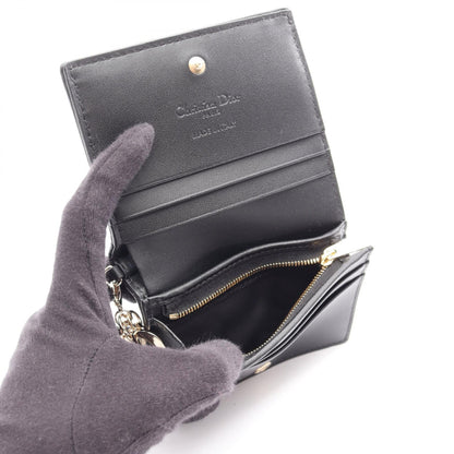 ディオール Lady Dior Gardenia レザー二つ折り財布