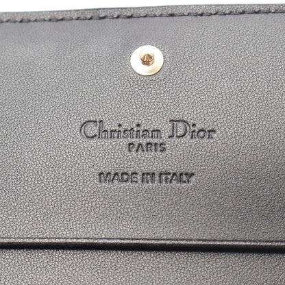 ディオール Lady Dior Gardenia レザー二つ折り財布