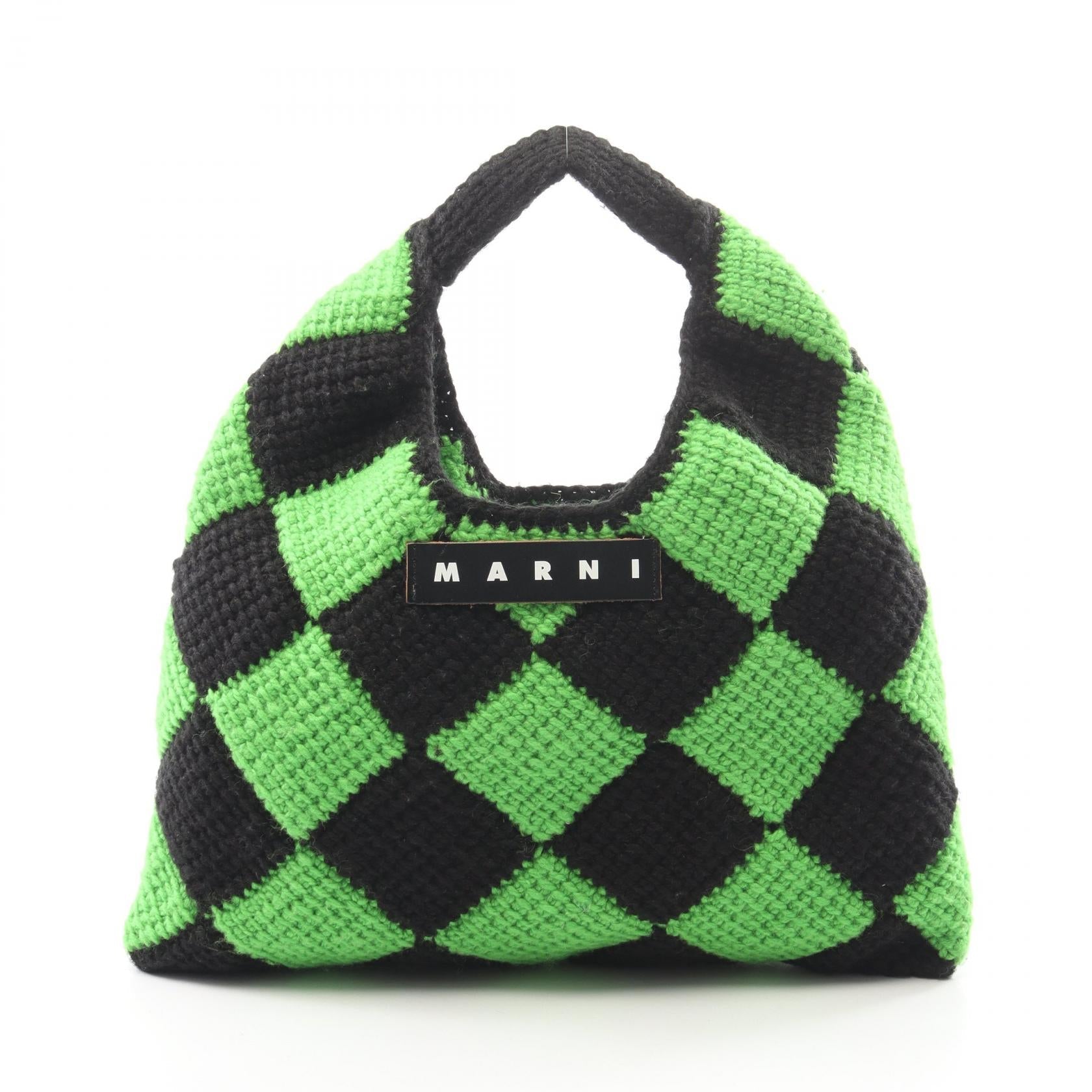 マルニ SHOPPING BAG ウールレザー ハンドバッグ