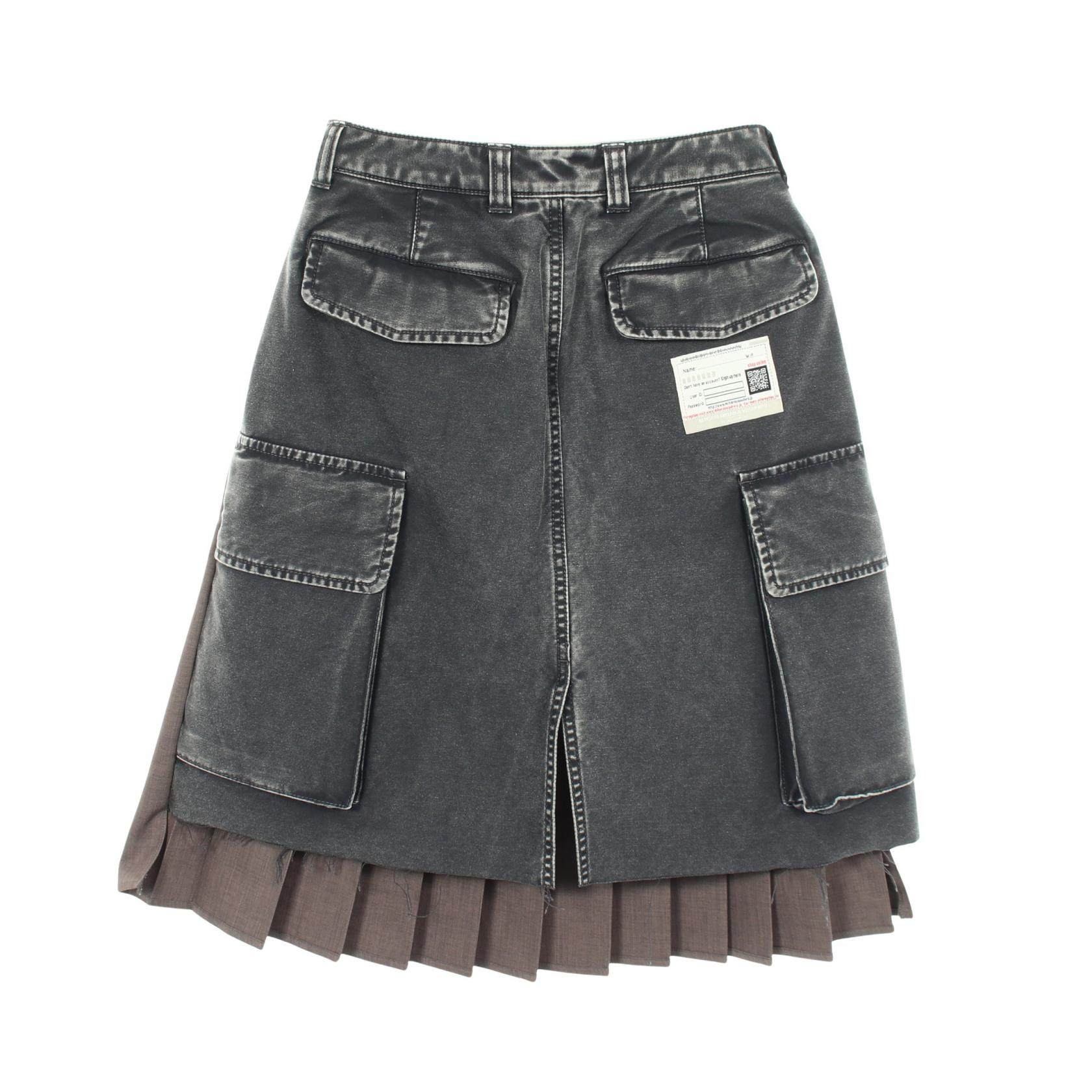 メゾンミハラヤスヒロ COMBINED PLEATS コットンポリエステルスカート