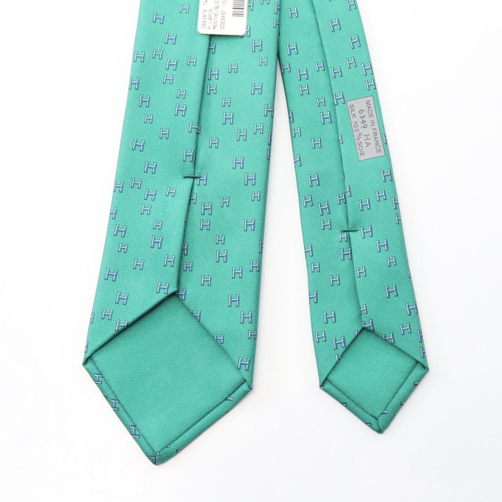 エルメス H ラパン シルク タイ