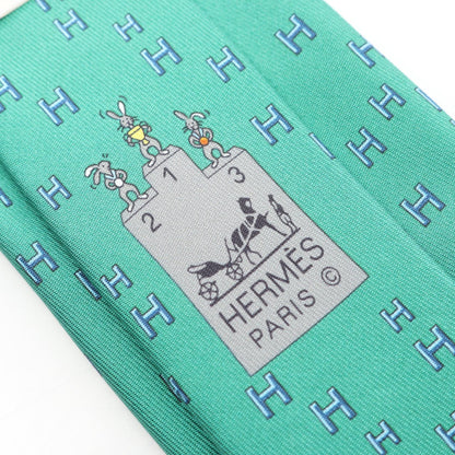 エルメス H ラパン シルク タイ