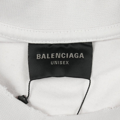 バレンシアガ TAPE TYPE BBロゴ コットン 半袖Tシャツ
