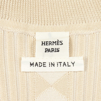 エルメス ショートドレス ロングスリーブ ワンピース シルク 34