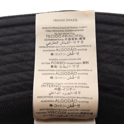グッチ エンボスロゴ コットンバケットハット
