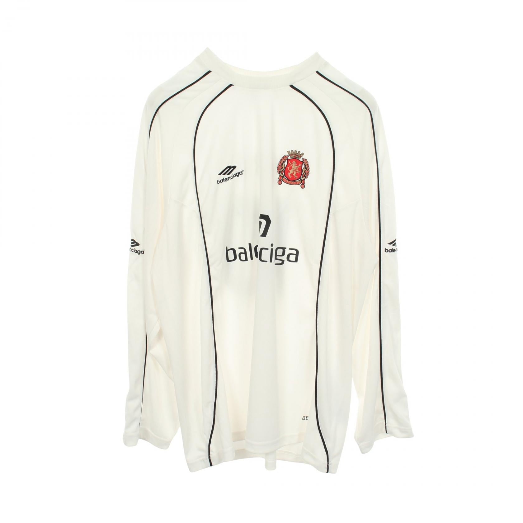 バレンシアガ PARIS SOCCER ポリエステル長袖Tシャツ