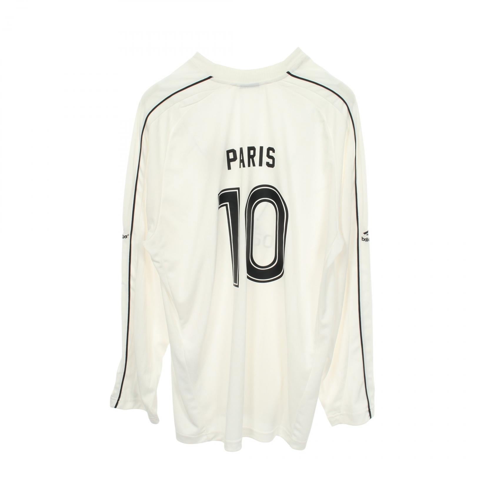 バレンシアガ PARIS SOCCER ポリエステル長袖Tシャツ