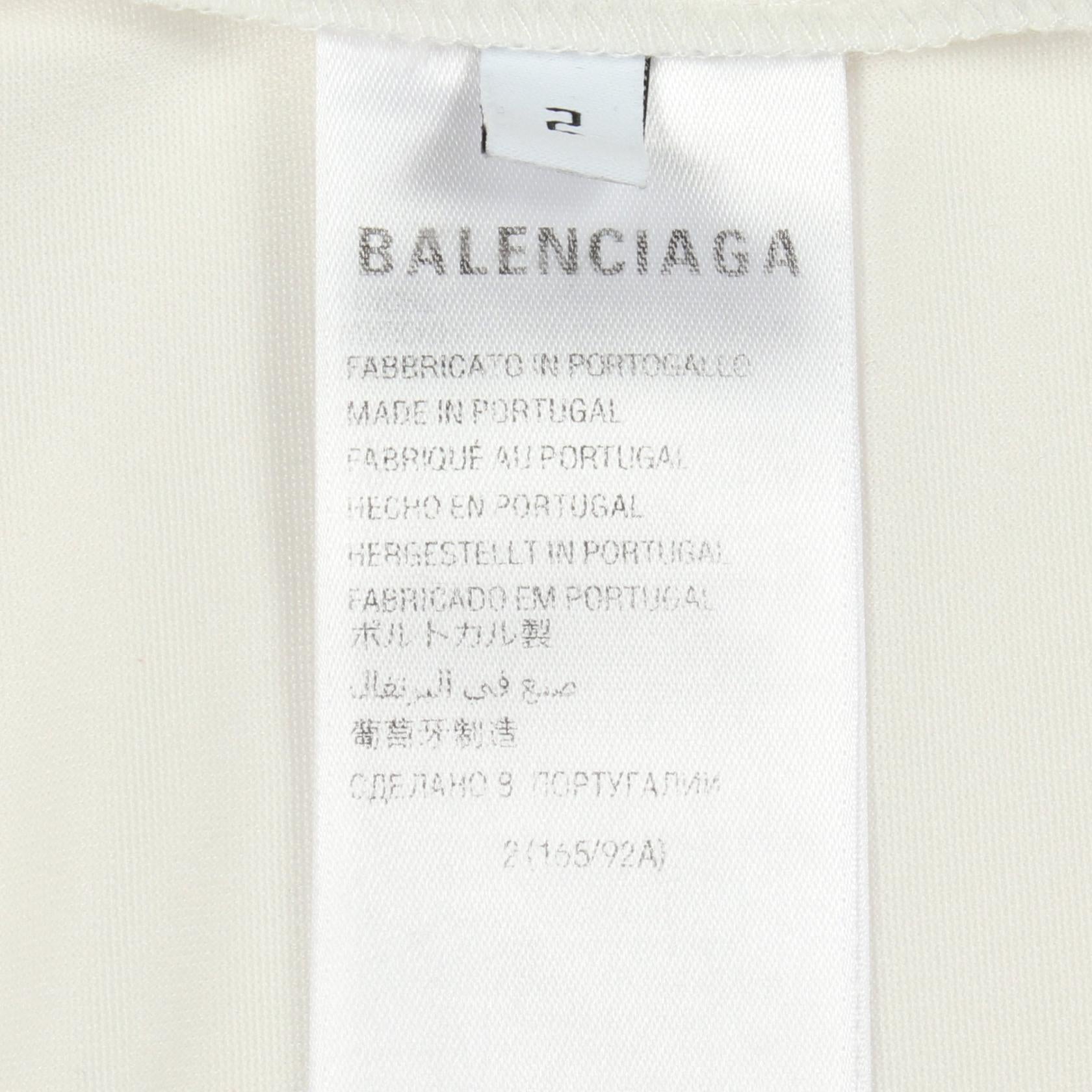 バレンシアガ PARIS SOCCER ポリエステル長袖Tシャツ