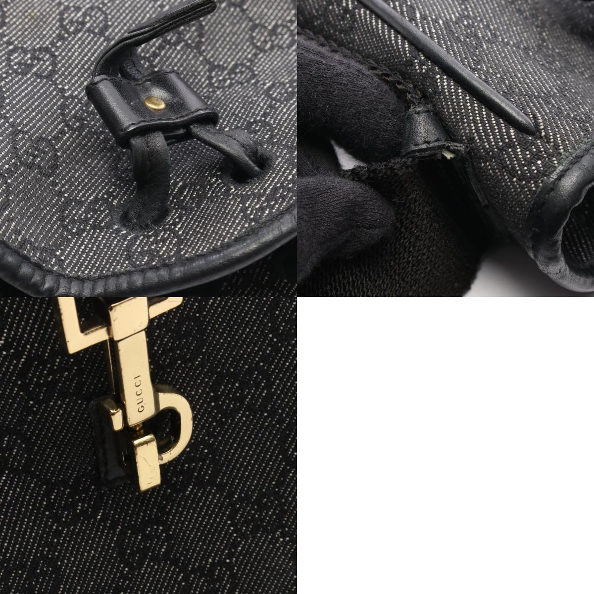 グッチ GGデニム レザー ショルダーバッグ
