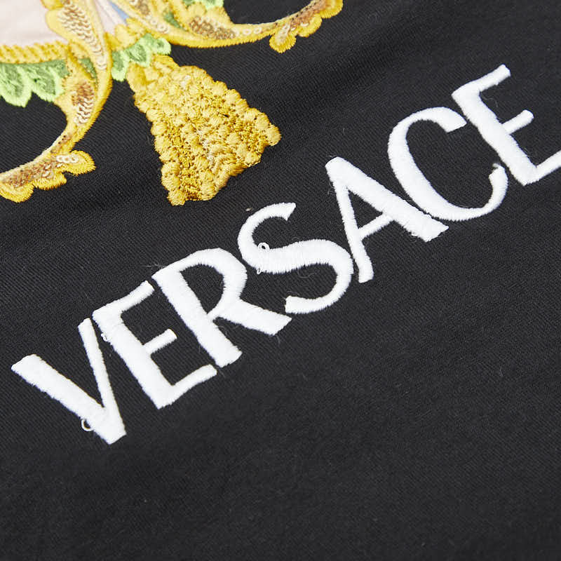 ヴェルサーチェ メデューサ コットン スパンコール Tシャツ