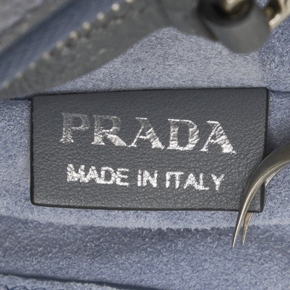 プラダ ブルー レザー エチケット 2WAY バッグ 1BG122