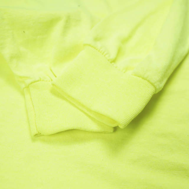 Zepanese Club L/S ロゴ Tシャツ M ライム イエロー