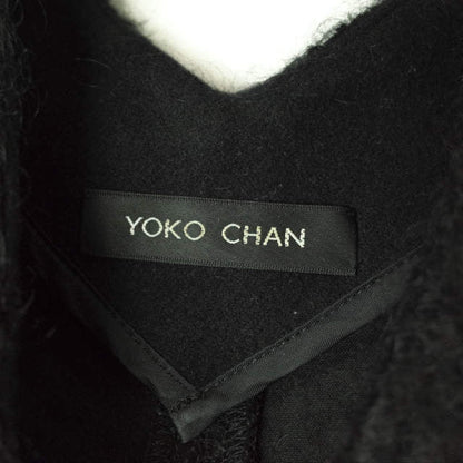 YOKO CHAN モヘア Vネック ドレス ブラック ウール