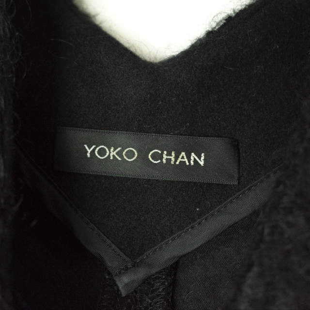 YOKO CHAN モヘア Vネック ドレス ブラック ウール