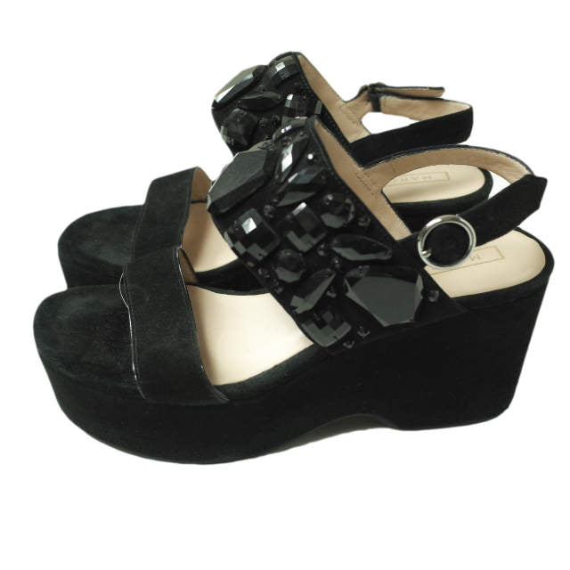マークジェイコブス Lily Embellished Wedge Sandal スエードサンダル