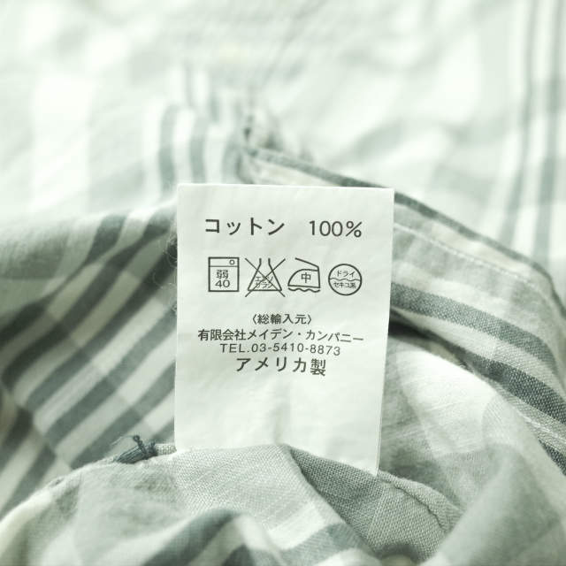 INDIVIDUALIZED SHIRTS グレー チェック シャツ