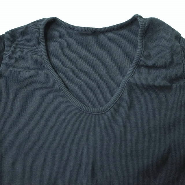 ADAM ET ROPE V ネック テレコ Tシャツ コットン