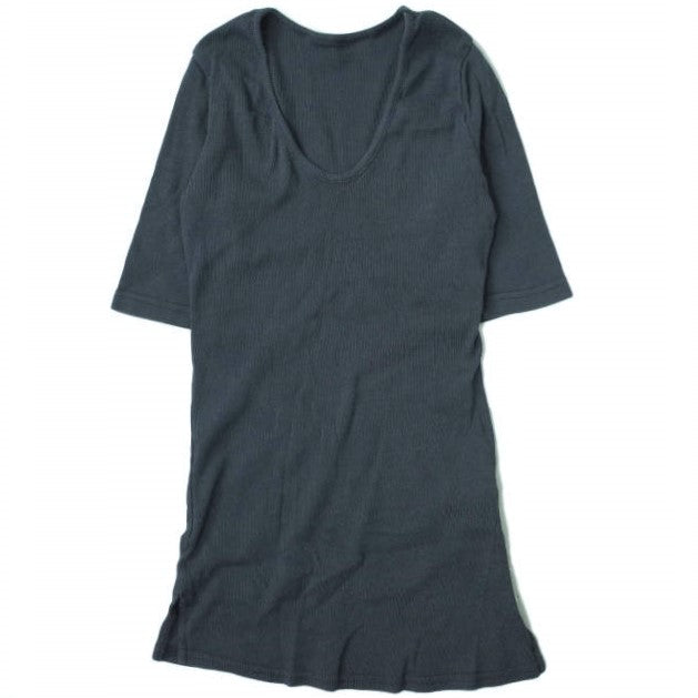 ADAM ET ROPE V ネック テレコ Tシャツ コットン