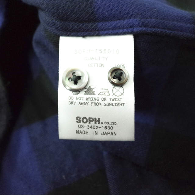 SOPHNET. カモフラージュ フランネル チェック シャツ S