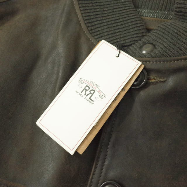 ダブルアールエル Leather Car Coat カウハイドジャケット