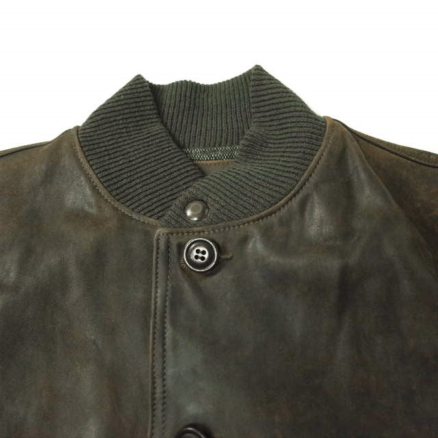 ダブルアールエル Leather Car Coat カウハイドジャケット