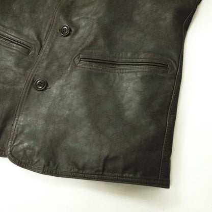 ダブルアールエル Leather Car Coat カウハイドジャケット