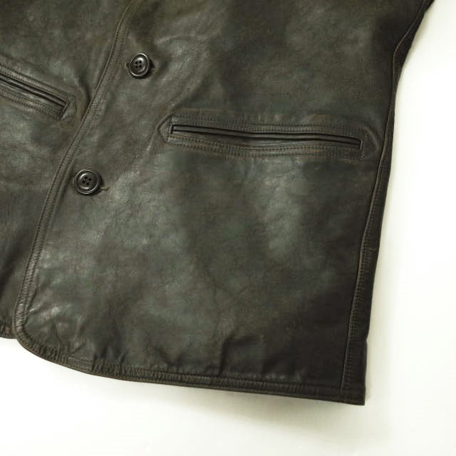 ダブルアールエル Leather Car Coat カウハイドジャケット