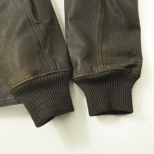 ダブルアールエル Leather Car Coat カウハイドジャケット