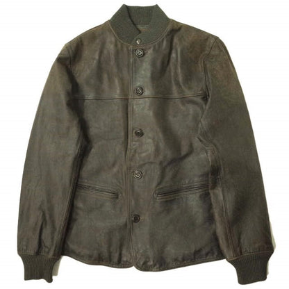 ダブルアールエル Leather Car Coat カウハイドジャケット