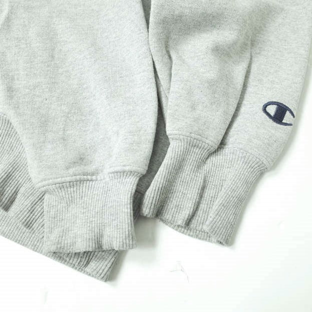 Champion V ガセット スウェット プルオーバー フーディー グレー