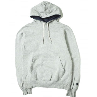 Champion V ガセット スウェット プルオーバー フーディー グレー