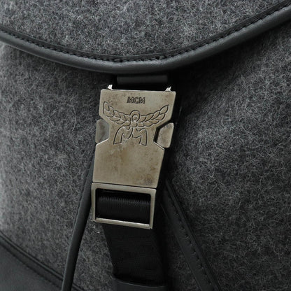 エムシーエム シュタッド ウール レザー リュックサック