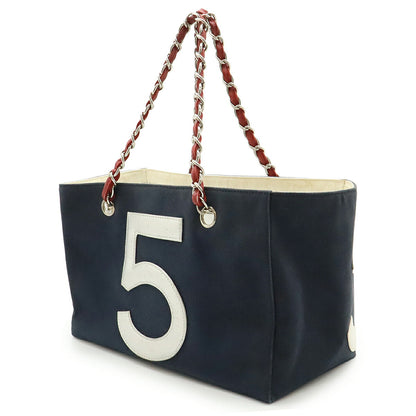 シャネル ココマーク No.5 キャンバス レザー 2wayバッグ