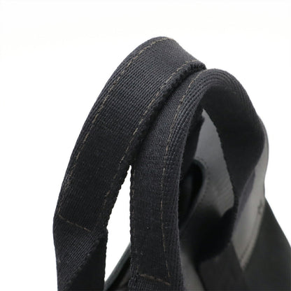 エルメス ヴァルパライソPM トワルシェブロン レザー ハンドバッグ