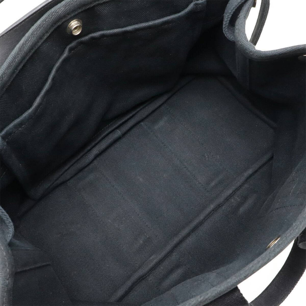 エルメス ヴァルパライソPM トワルシェブロン レザー ハンドバッグ