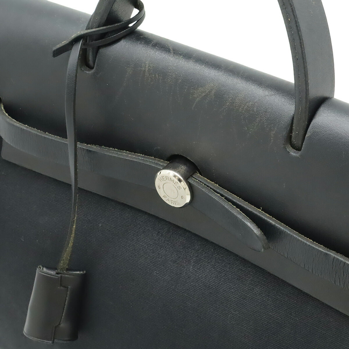 エルメス エールバッグPM トワルオフィシエ レザー 2WAYハンドバッグ