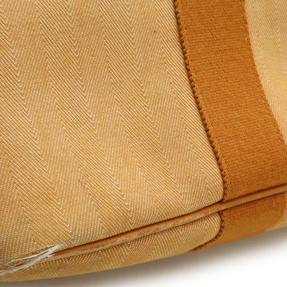 エルメス ヴァルパライソMM トワルシェブロン レザー ハンドバッグ