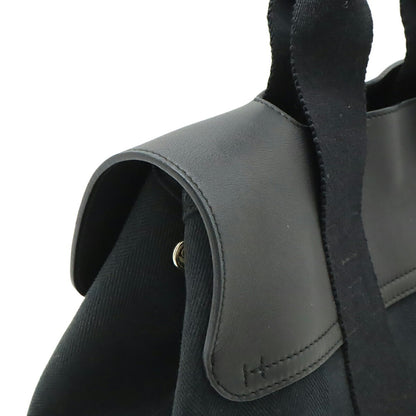 エルメス ヴァルパライソPM トワルシェブロン レザー ハンドバッグ