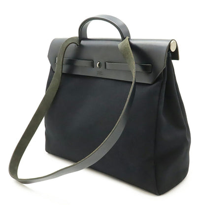 エルメス エールバッグMM トワルオフィシエ レザー ハンドバッグ
