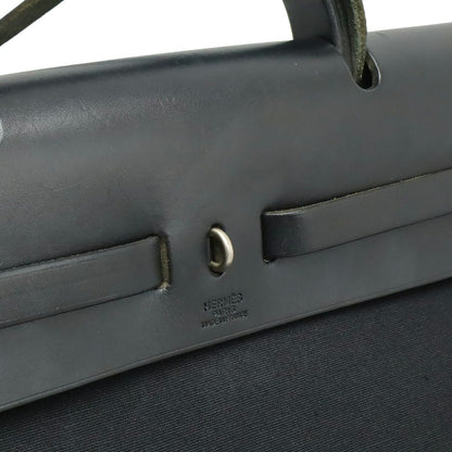 エルメス エールバッグMM トワルオフィシエ レザー ハンドバッグ