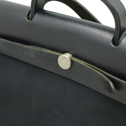 エルメス エールバッグMM トワルオフィシエ レザー ハンドバッグ