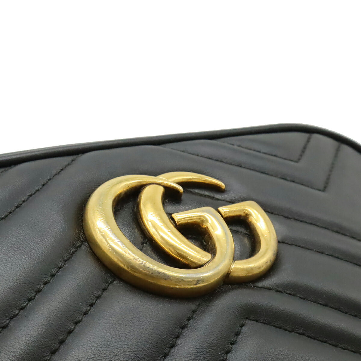 グッチ GGマーモント レザー ショルダーバッグ