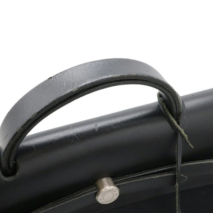 エルメス エールバッグMM トワルオフィシエ レザー ハンドバッグ