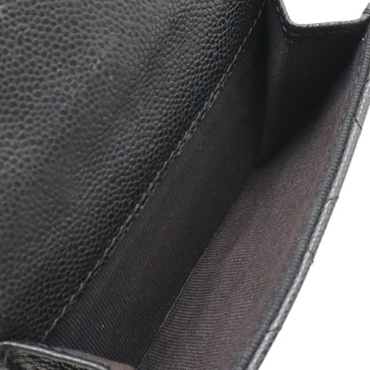 シャネル クラシック キャビアスキン 三つ折り財布